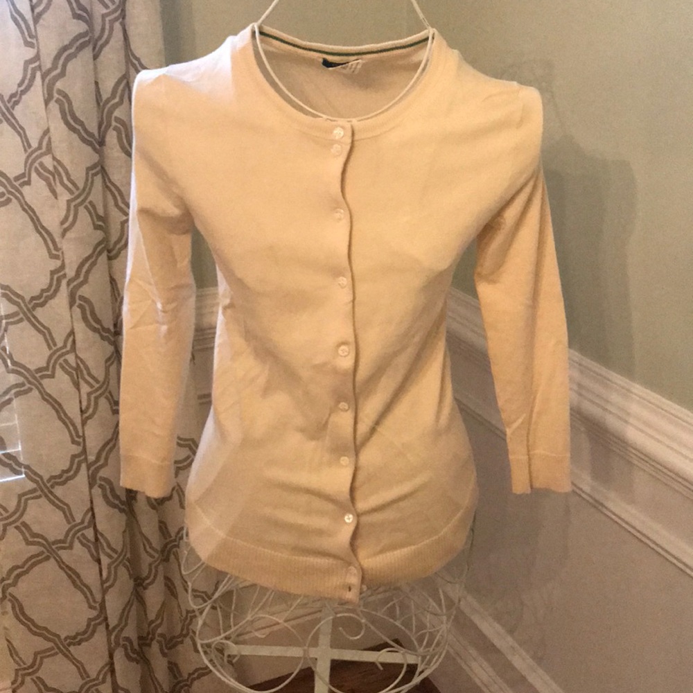 JCrew Cream Cardigan Sweater